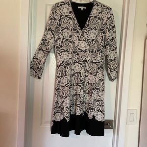 Studio One cross front white and black dress. Size 8